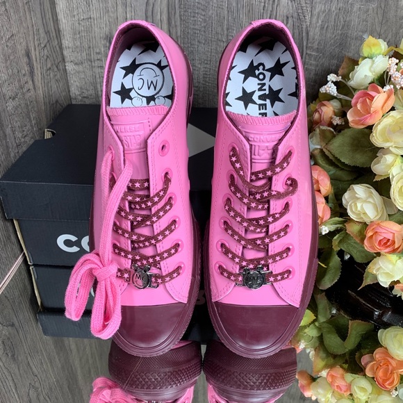 ❤️ Converse CTAS LIFT OX Patent pink dark burgundy - Picture 3 of 8